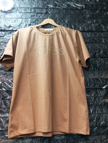تیشرت زنانه و دخترانه نخی طرح GUESSنگینی